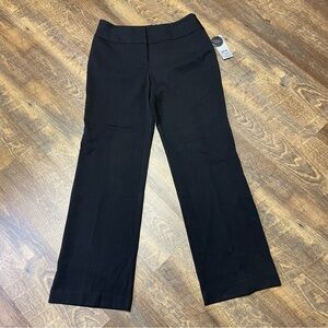 NEW Apt. 9 Curvy Trouser Pants Womens 8 Black Dress Slacks Straight Wide Leg